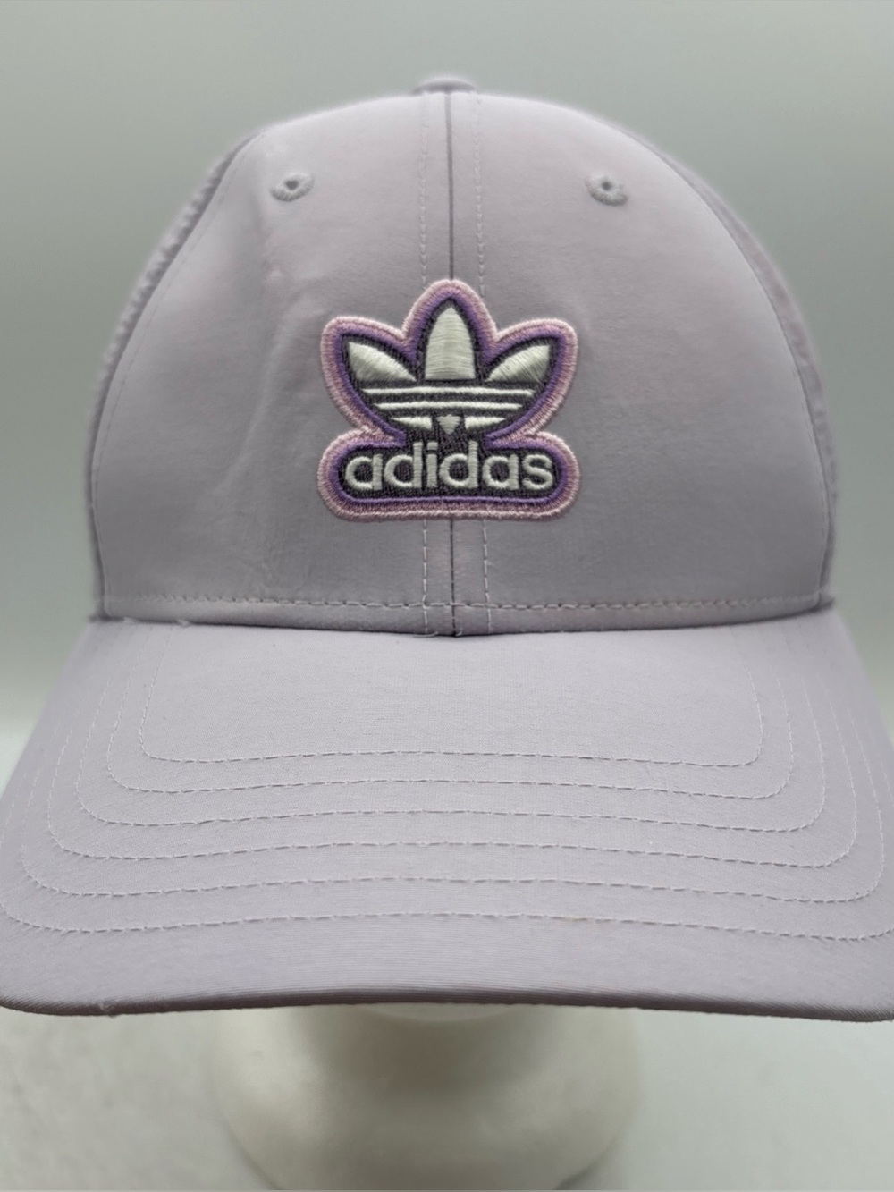 adidas Original Trefoil Dad Hat Nylon Cap Purple Dawn Embroidered Strapback OSFM